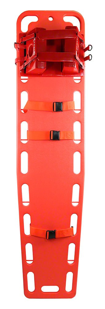Backboard/Spineboard With Straps and Head Immobilizer - Orange Combo (NJ Compliant) - EZ Pools