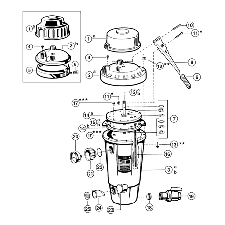 Hayward Perflex EC50A/AC Filter Parts Diagram