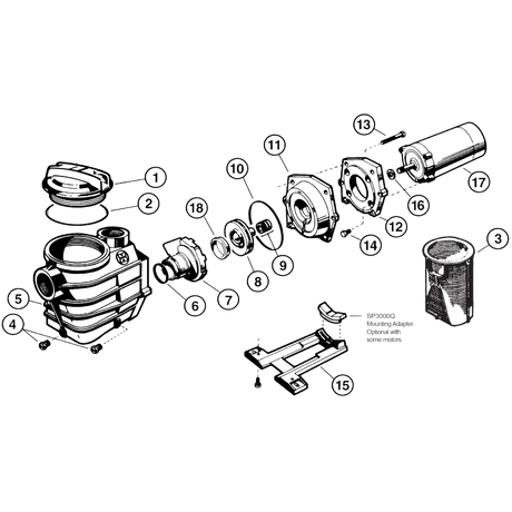 Hayward Super II SP3000 Parts Diagram 