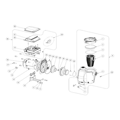 Pentair IntelliFlo VS + SVRS Parts Diagram (After 2016)