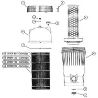Cartridge Filter, Jacuzzi, SherLok 80, 100, 120, 160, 200 Replacement Parts