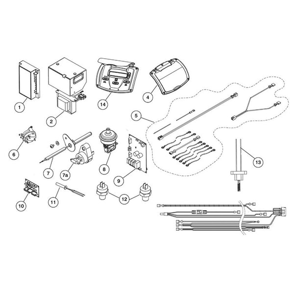 Jandy Jandy JXi Gas Heater - Electrical Parts Diagram