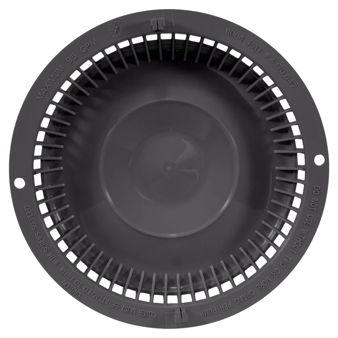 Afras 11064DKGY Anti Vortex Drain Cover - Back