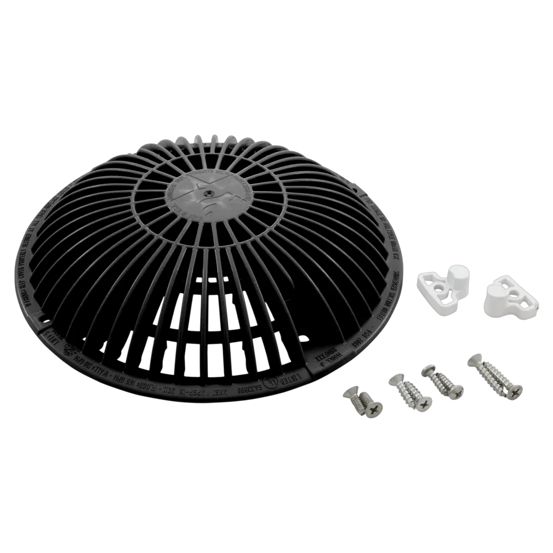 AquaStar R8MF105 Dark Gray Main Drain Grate