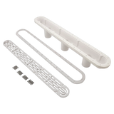 AquaStar 32 in channel drain flat grate with 3-port sump