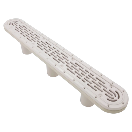 AquaStar 32CDFLV101 32 in Channel Drain Flat Grate with 3-Port Sump - Reverse