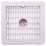 AquaStar WAV9WR101 9x9 Wave Suction Outlet Cover with Frame and Vented Riser Ring - Bottom