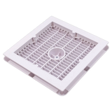 AquaStar WAV9WR101 9x9 Wave Suction Outlet Cover with Frame and Vented Riser Ring - Reverse