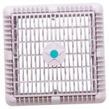 AquaStar WAV9WR101 9x9 Wave Suction Outlet Cover with Frame and Vented Riser Ring - Top