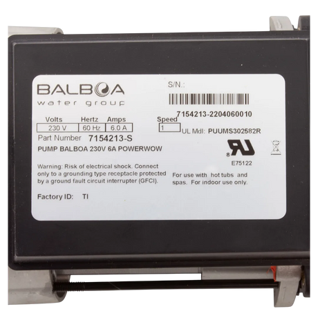 Balboa Ultimax Pump 7154213-S 3HP 230V