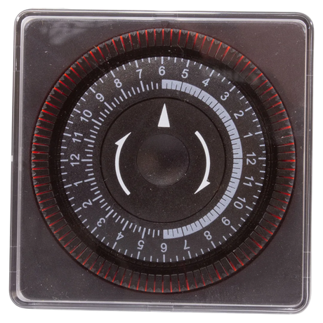 Diehl TA-4164 24-Hour SPST Panel Mount Timer, 230V 20A, with Housing - Front