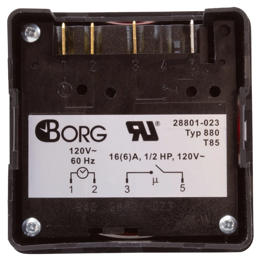 Borg General TA4160 24-Hour Panel Mount Timer - Back