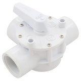 Champlain Plastics 1-1/2" 3-Way Valve White