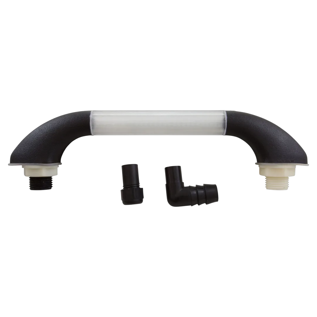 CMP Aquarail Waterfall Handrail - Black/Clear - Front