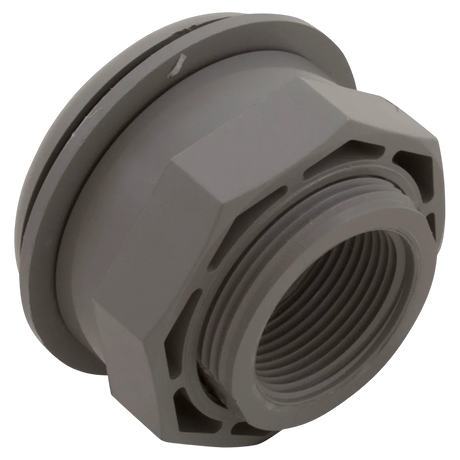 Custom Molded Products 25522-001-000 Vinyl Wall Return Fitting 1.5 in FIP x FIP, Gray - Reverse