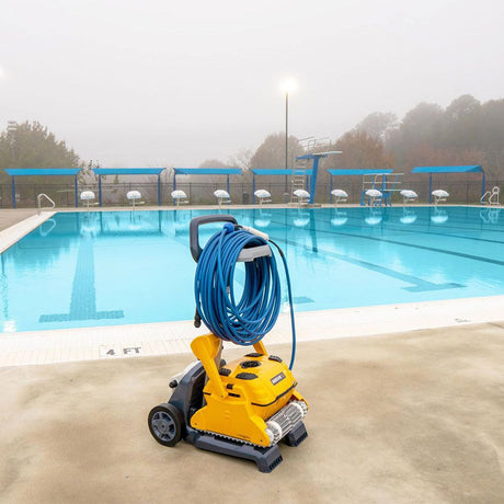 Dolphin Wave 100 Robotic Pool Cleaner w/ Caddy | 98 Foot Swivel Cable | 9999096X-USW
