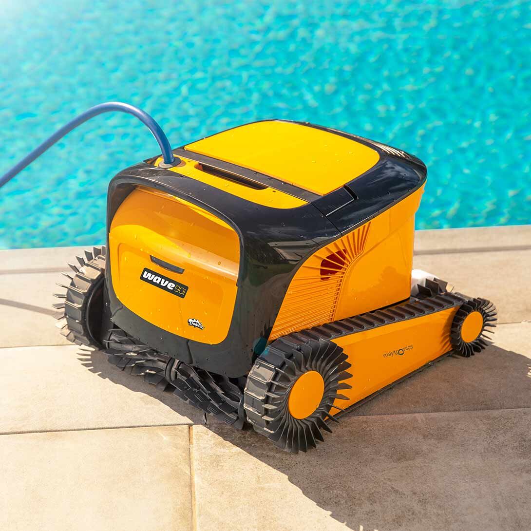 Dolphin Wave 90i Robotic Pool Cleaner w/ Caddy - 78 ft cable