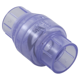 Flo Control 1520C15 1-1/2 in Slip Swing Check Valve Clear PVC - Reverse