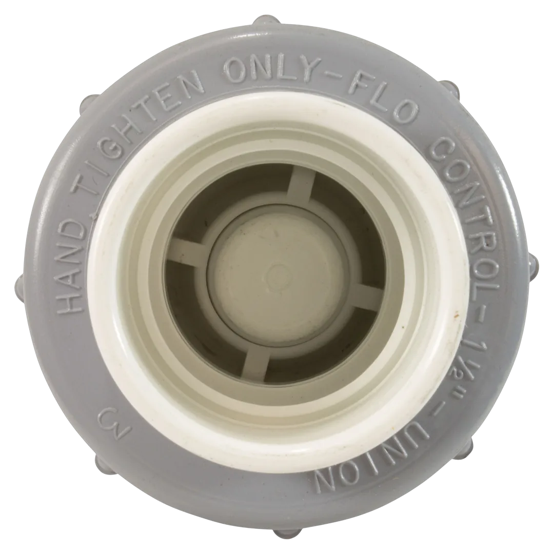 Flo Control 1700-15 True Union Spring Check Valve, 1-1/2 in Slip PVC - Back