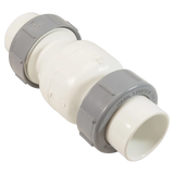 Flo Control 1700-15 True Union Spring Check Valve, 1-1/2 in Slip PVC - Reverse