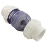 Flo Control 1700C15 True Union Spring Check Valve 1-1/2 in Clear - Reversed