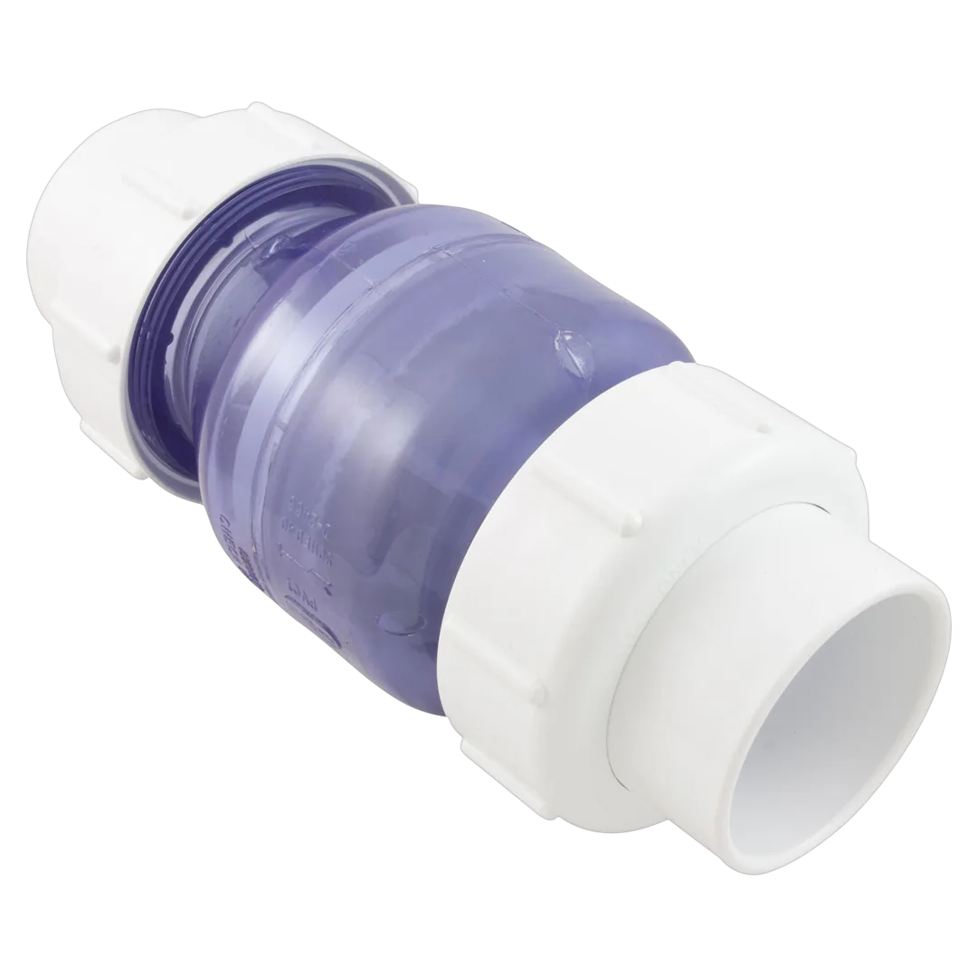 NDS 1700C20 True Union Spring Check Valve 2 in Clear - Reverse
