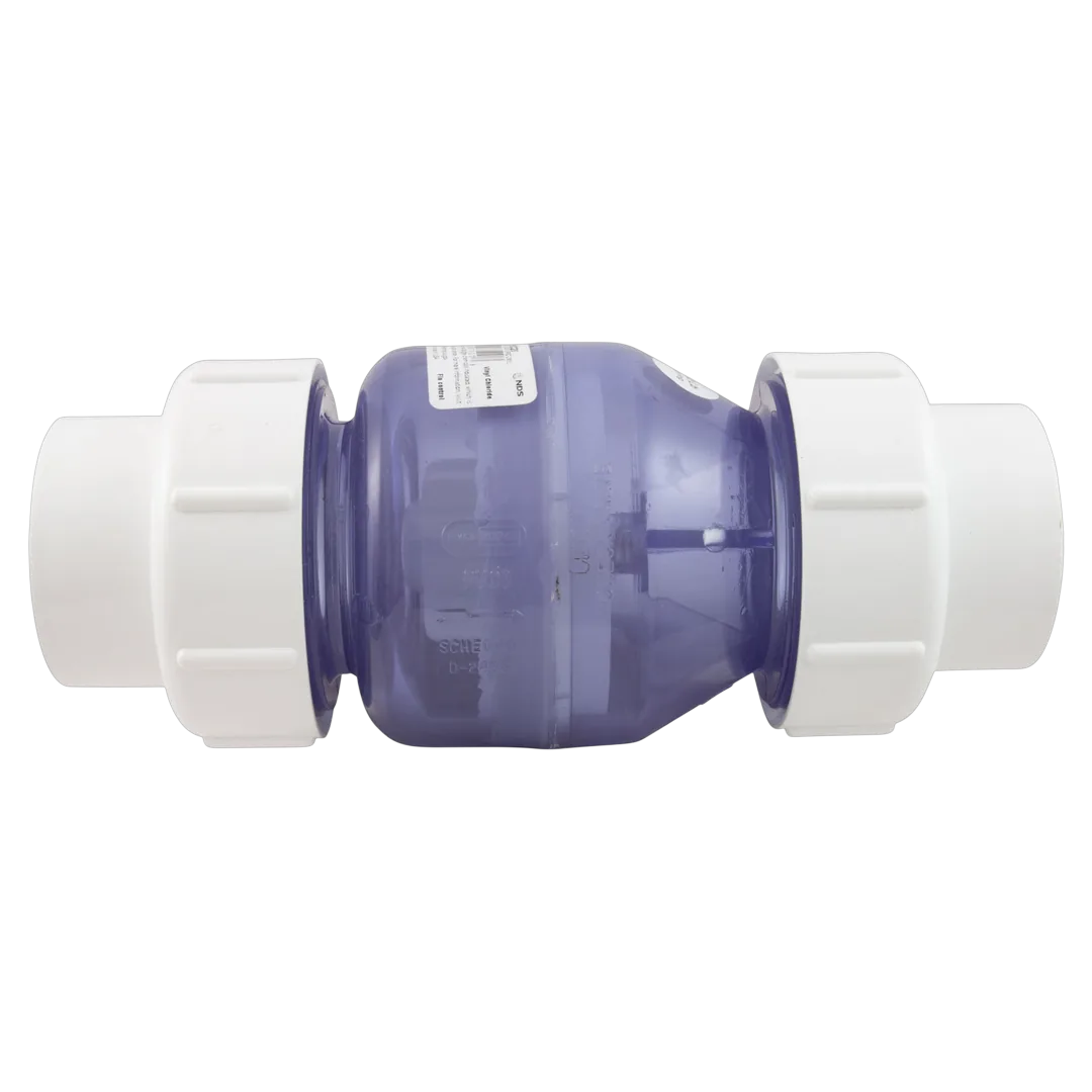 NDS 1700C20 True Union Spring Check Valve 2 in Clear - Side