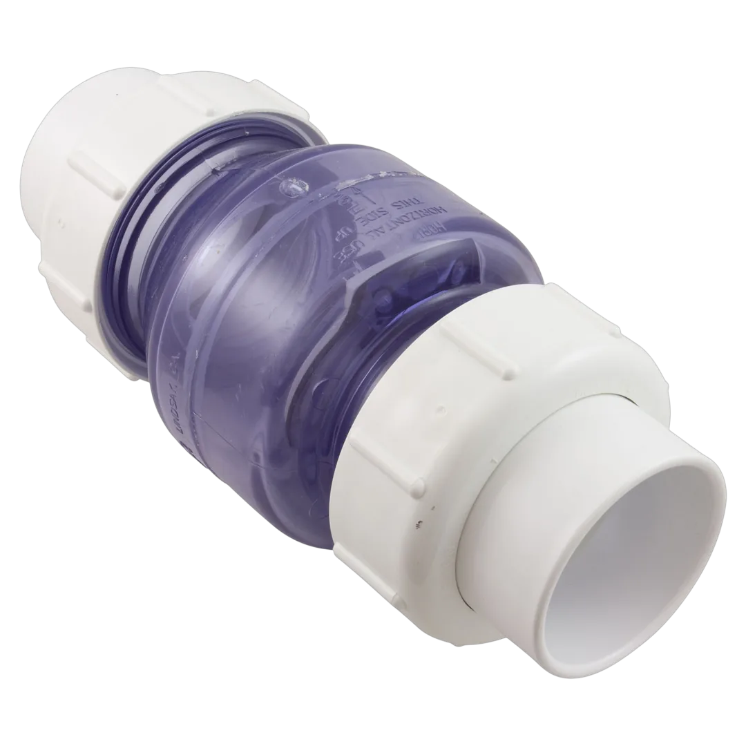 Flo Control 1720C20 2 in. Clear True Union Swing Check Valve - Reverse