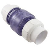Flo Control 1720C20 2 in. Clear True Union Swing Check Valve - Reverse