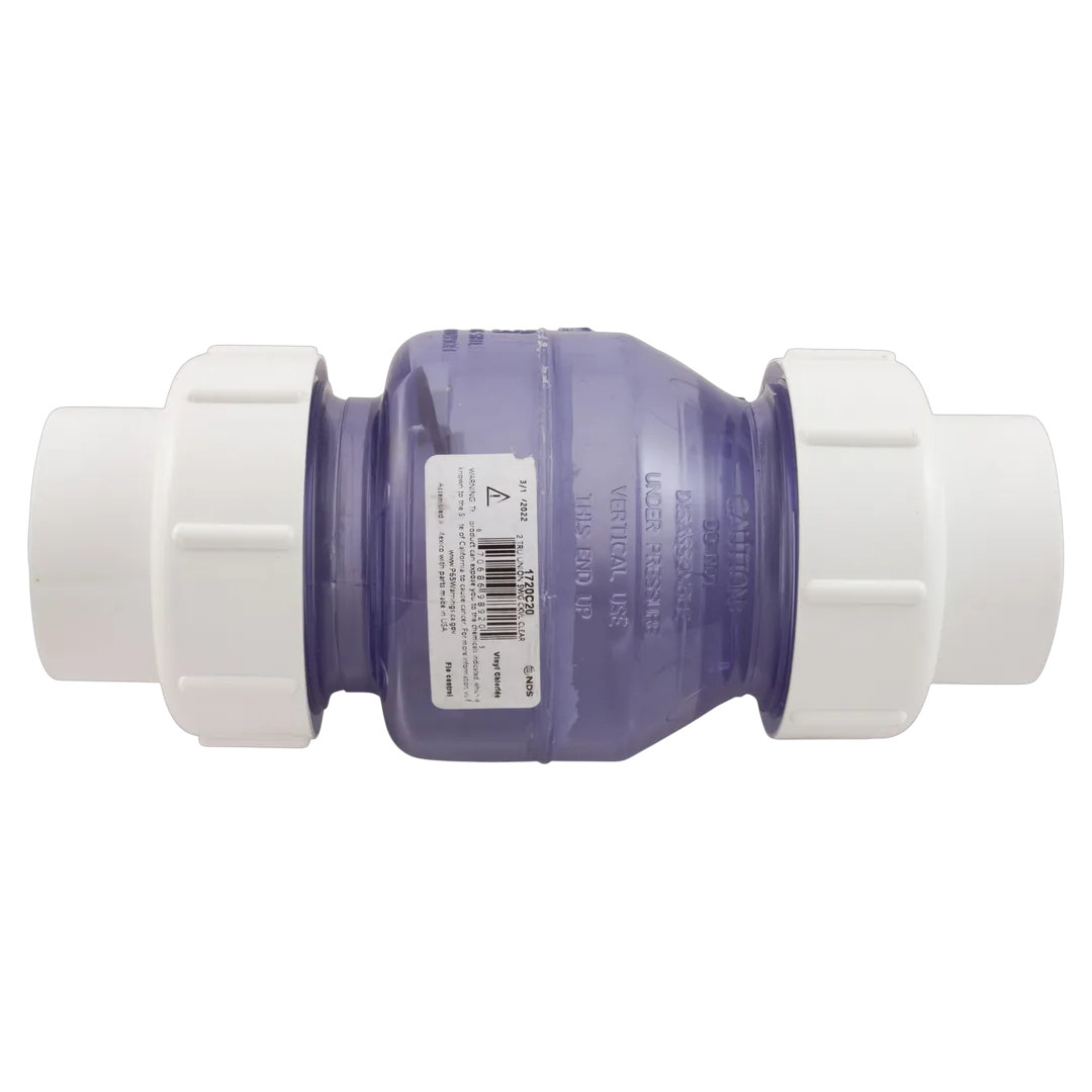Flo Control 1720C20 2 in. Clear True Union Swing Check Valve - Side