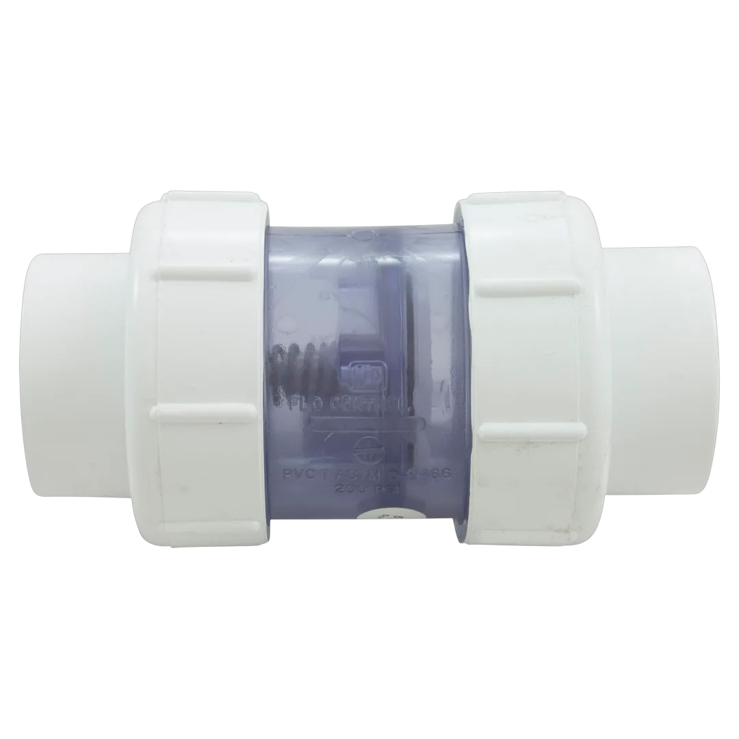 NDS 1795C20 Clear 2 in True Union Spring Check Valve - Side
