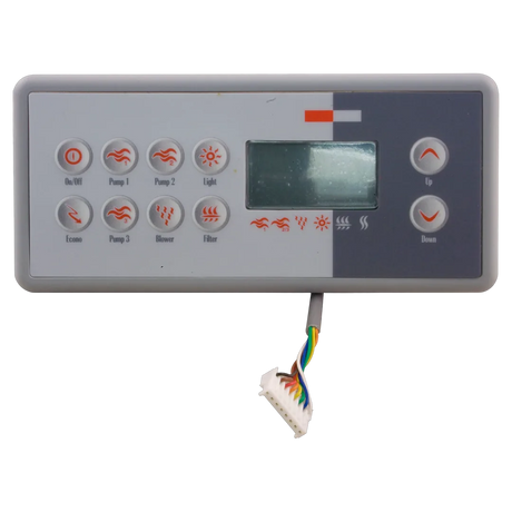 Gecko TSC-8 spa control panel with overlay