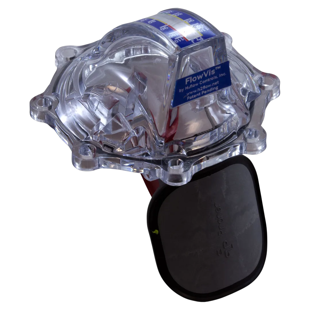 H2Flow FVJ-R-15 FlowVis flow meter check valve