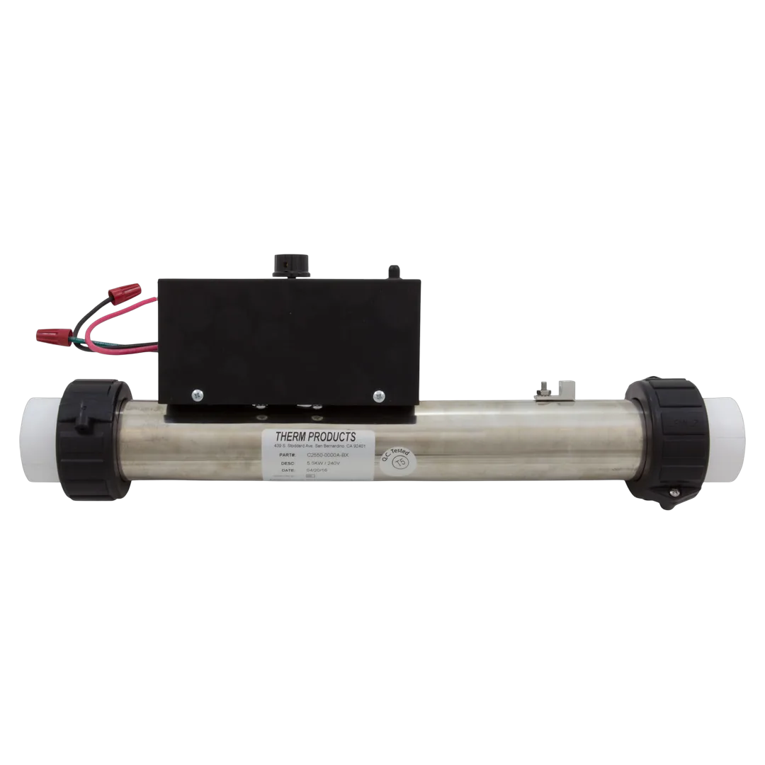 HydroQuip 5.5kW Flo-Thru Heater Assembly - Front
