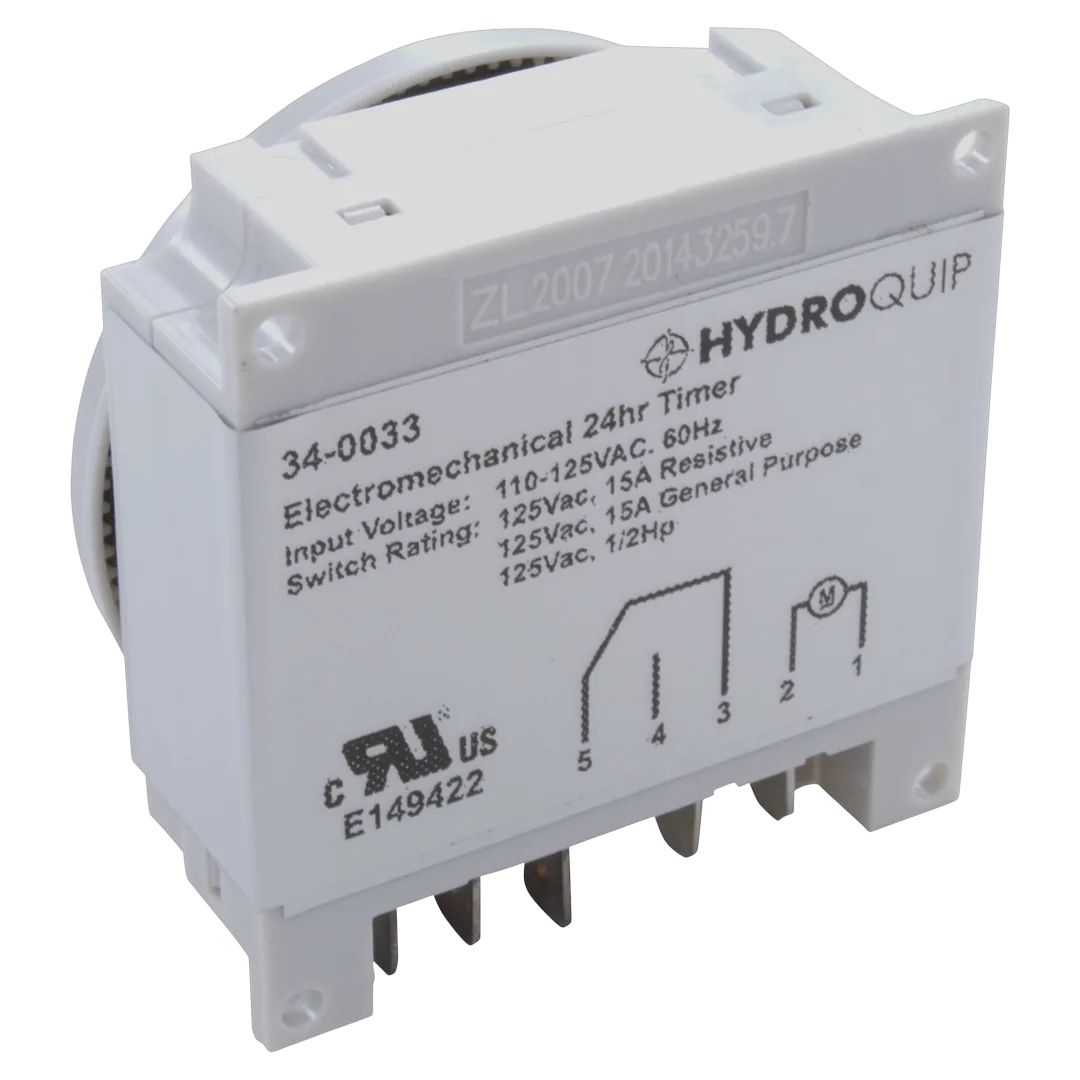 Hydro-Quip 34-0033-K 24-Hour Time Clock with Override - Reverse