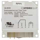 Hydro-Quip 34-0035-K 7-Day Time Clock - Back