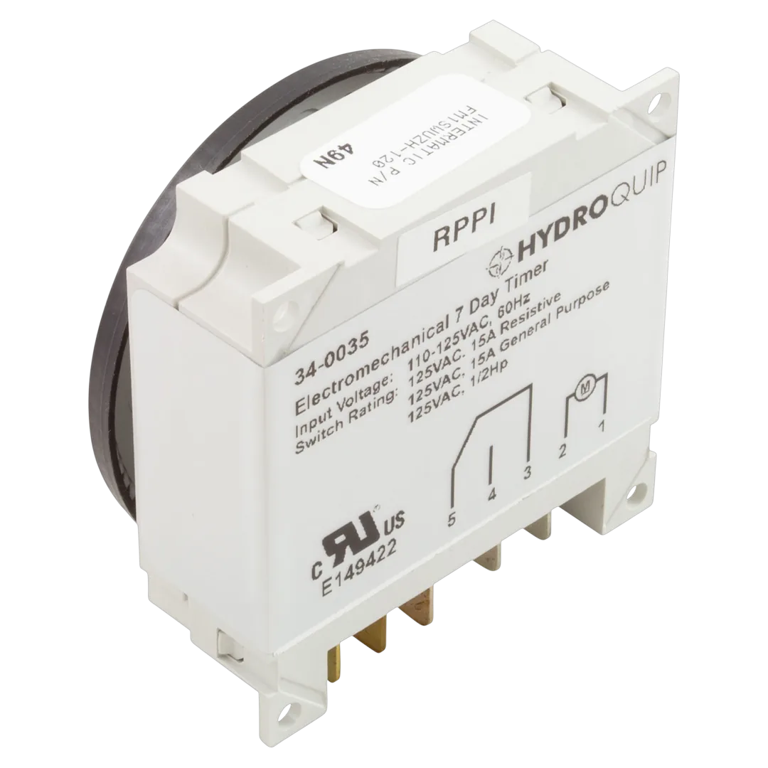 Hydro-Quip 34-0035-K 7-Day Time Clock - Reverse