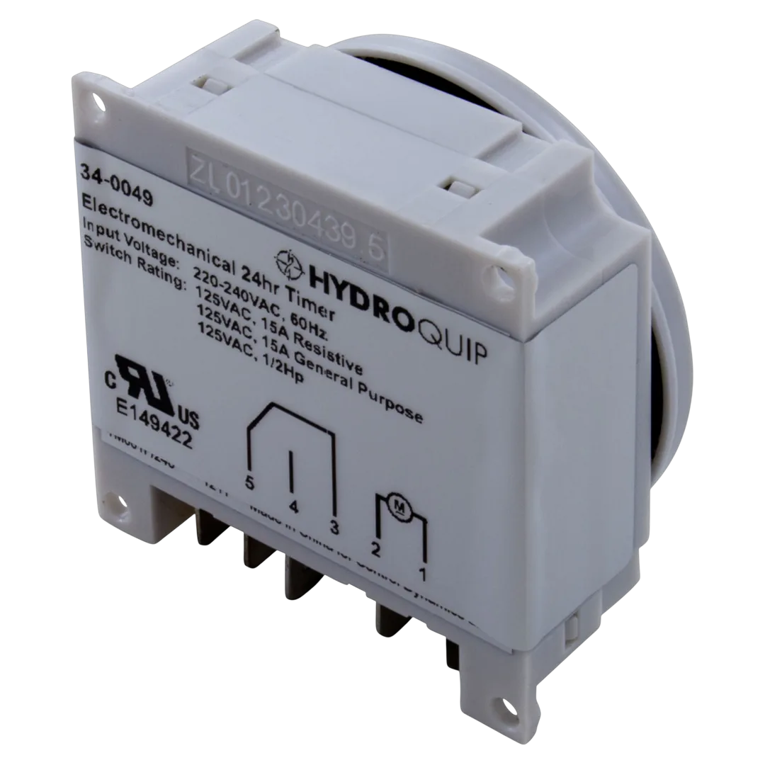 Hydro-Quip 34-0049-K 24 Hour Time Clock with Override Switch - Reverse