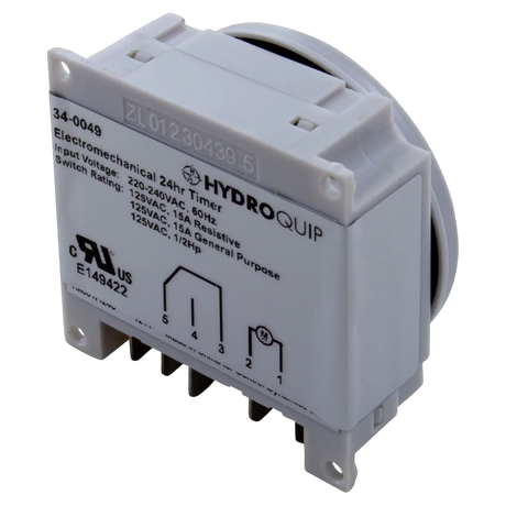 Hydro-Quip 34-0049-K 24 Hour Time Clock with Override Switch - Reverse