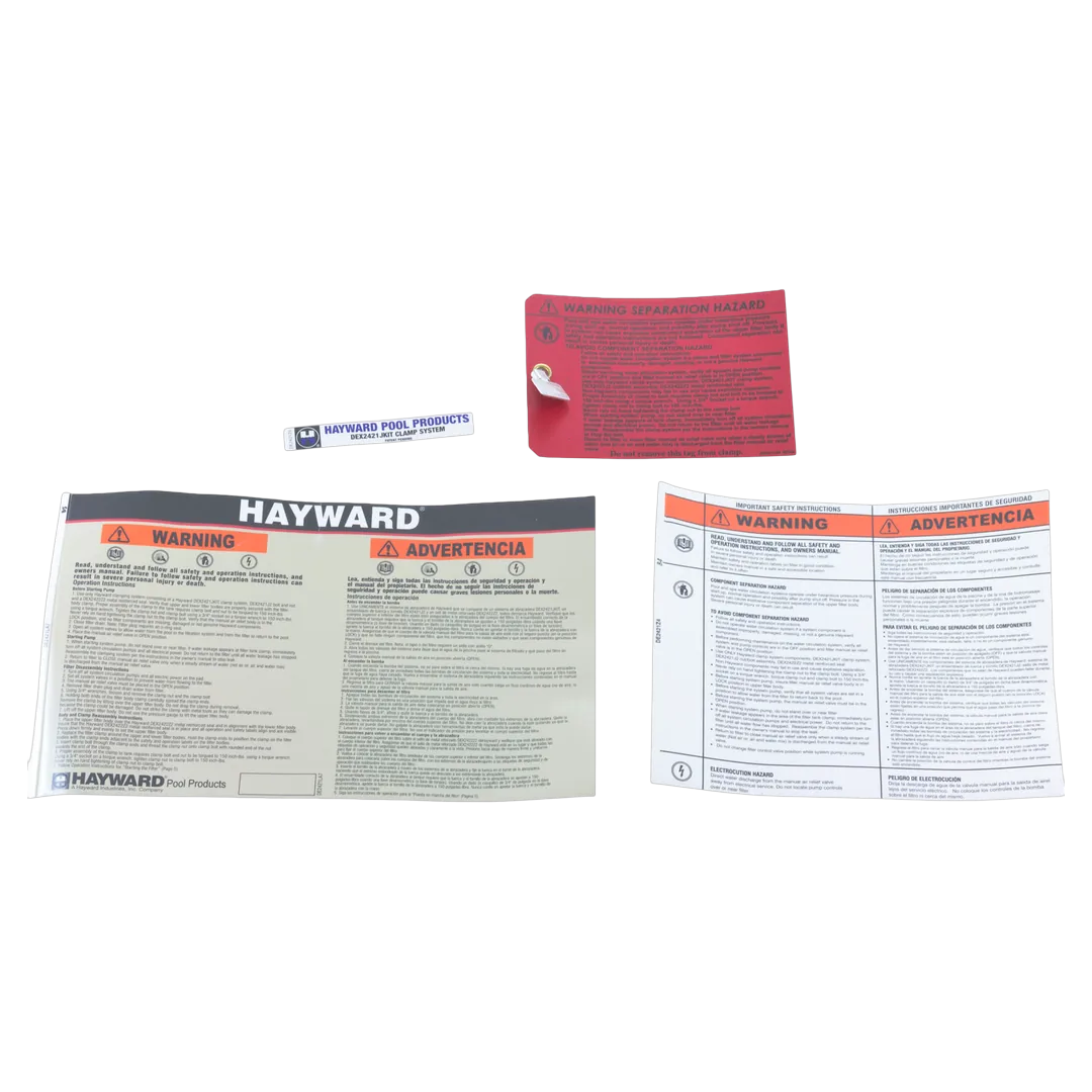 Hayward DEX2420LA6PAK Filter Label Pack for Pro-Grid and Swim-Clear Fi
