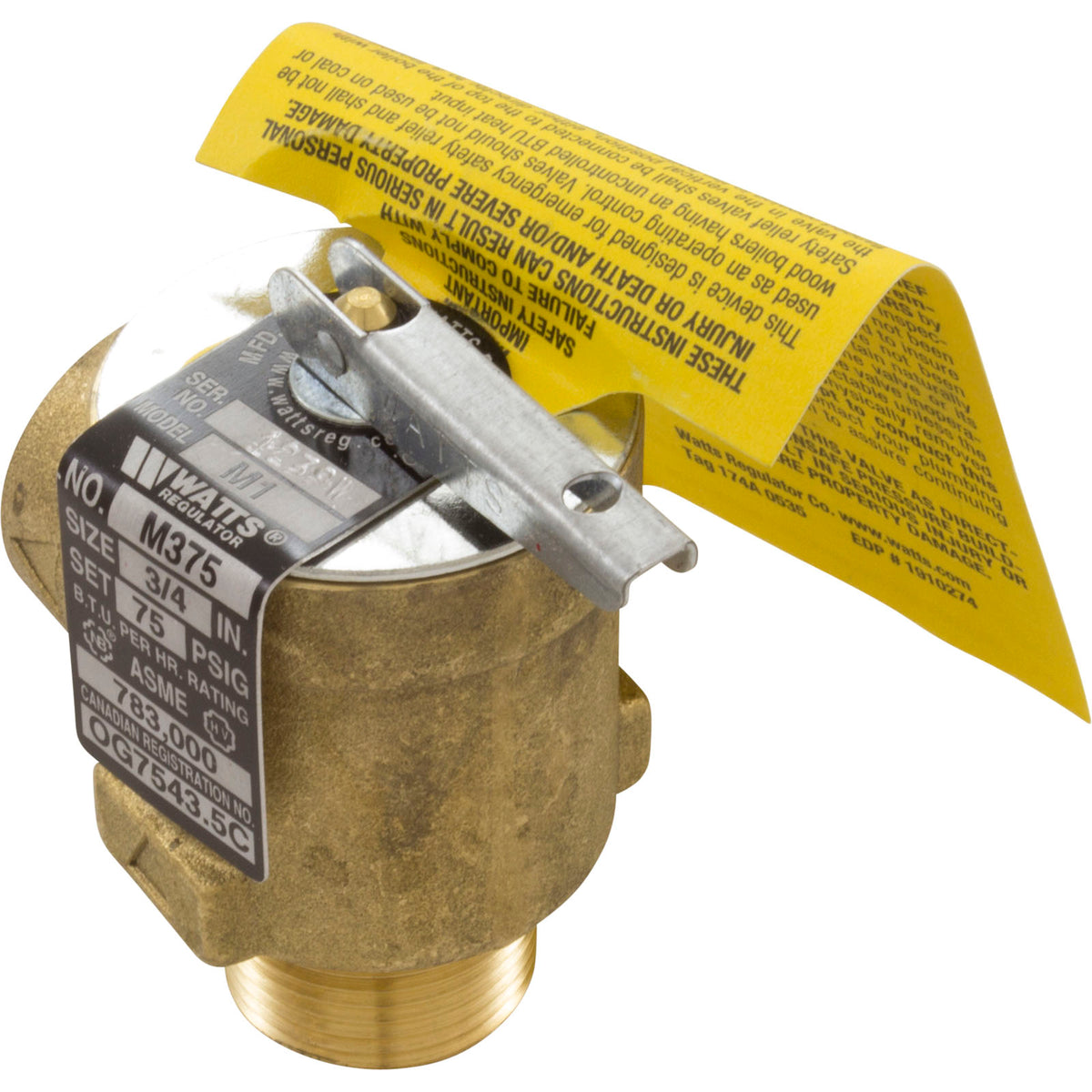 Hayward H-Series Pool Heater Relief Valve — reverse view