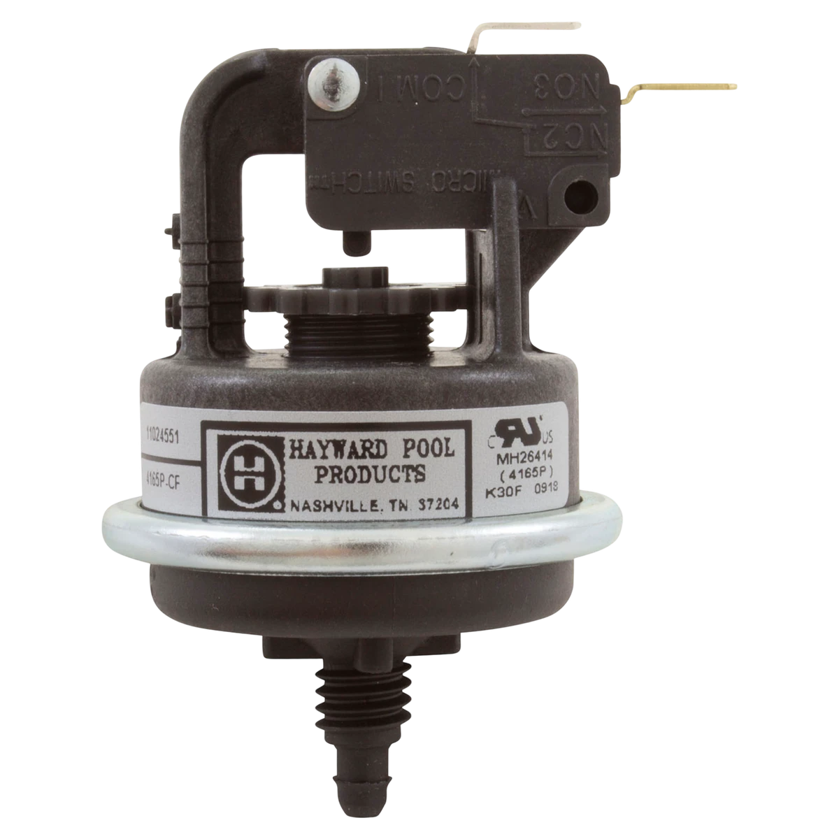 Hayward HeatPro Water Pressure Flow Switch — side 1 view