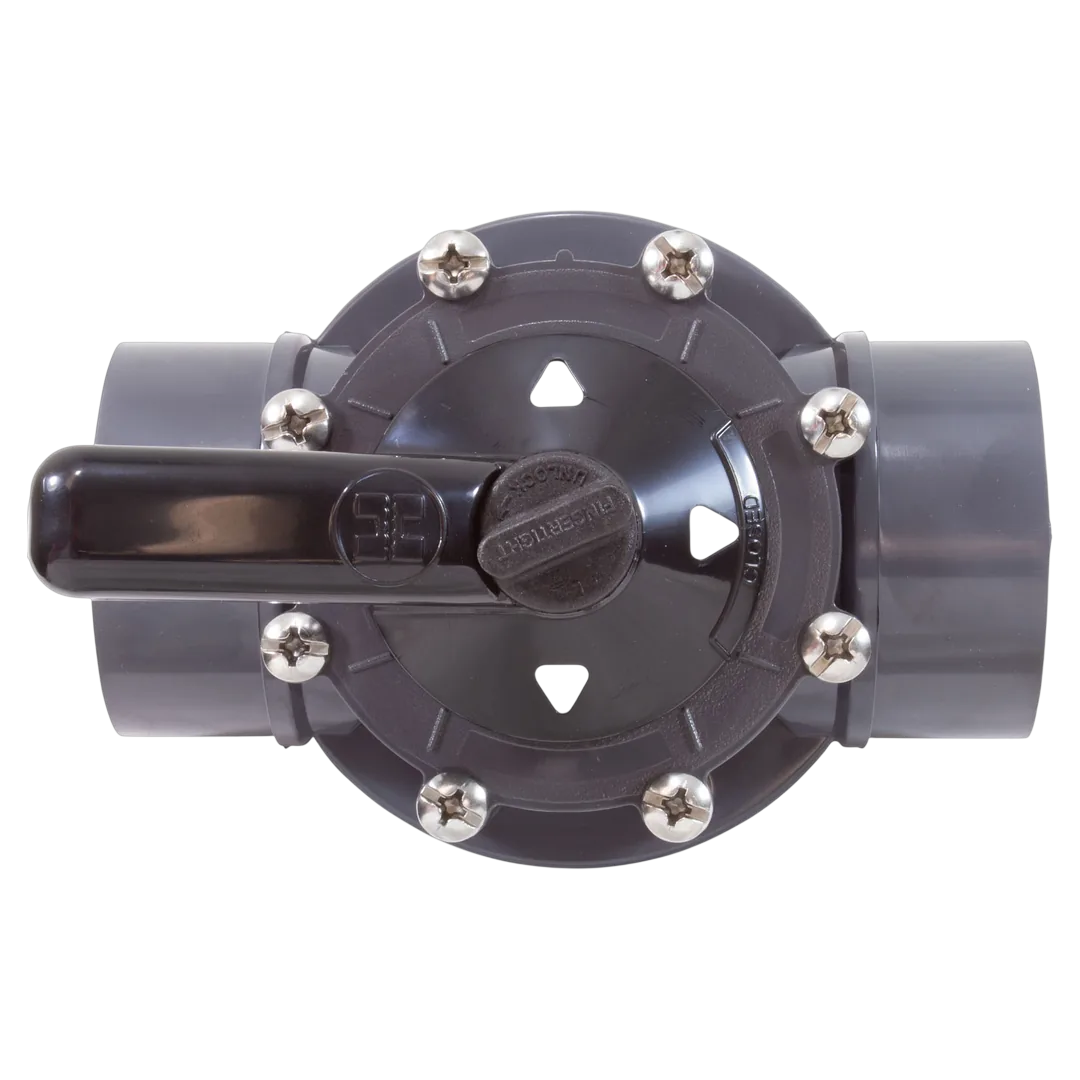 Hayward PSV2S2DGR 2-Way PVC Diverter Valve - Top