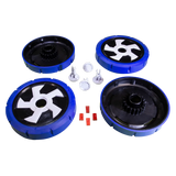 Hayward AquaVac 500 Wheel Rim and Tire Set of 4, Black/Blue