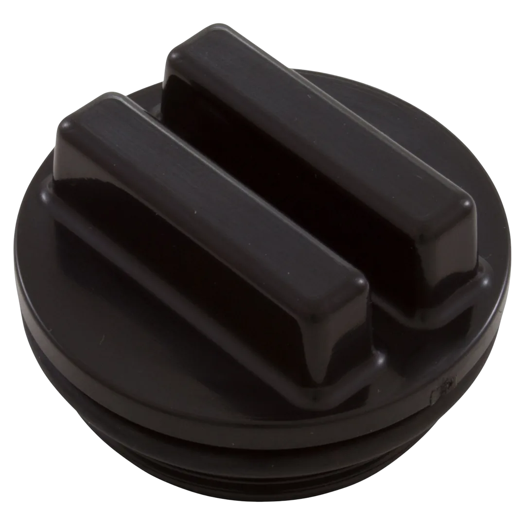 Hayward 1-1/2 inch MIP black concrete pool drain plug with O-ring