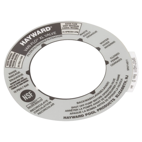 Hayward SPX0714G Multiport Valve Position Label for SP0714T