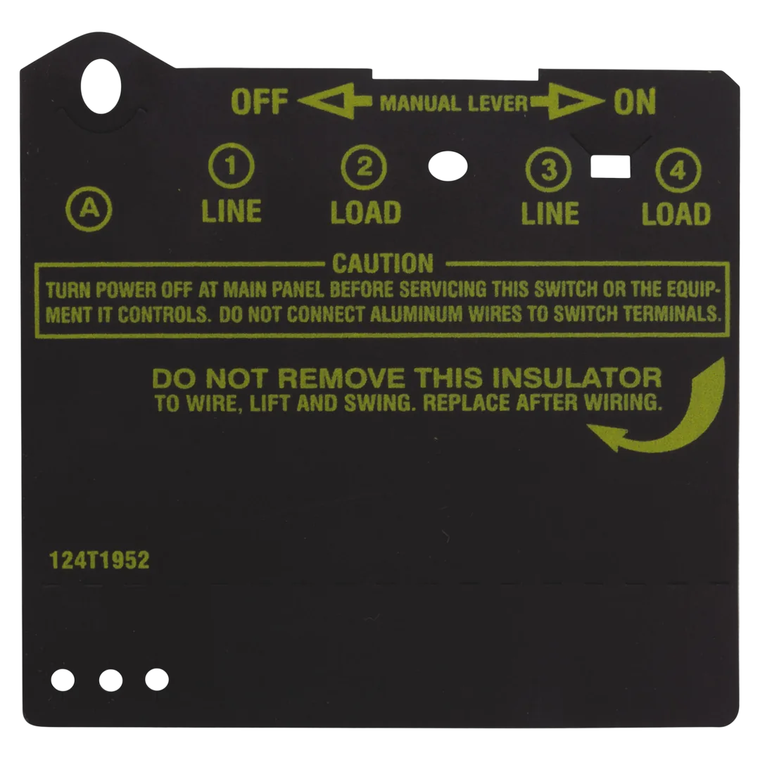 Intermatic 124T1952 Double-Pole Time Switch Insulator, clear