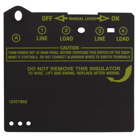 Intermatic 124T1952 Double-Pole Time Switch Insulator, clear