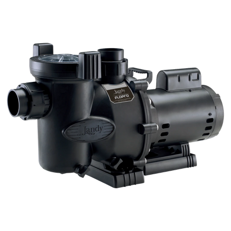 Black pump with 'Jandy' branding on a white background