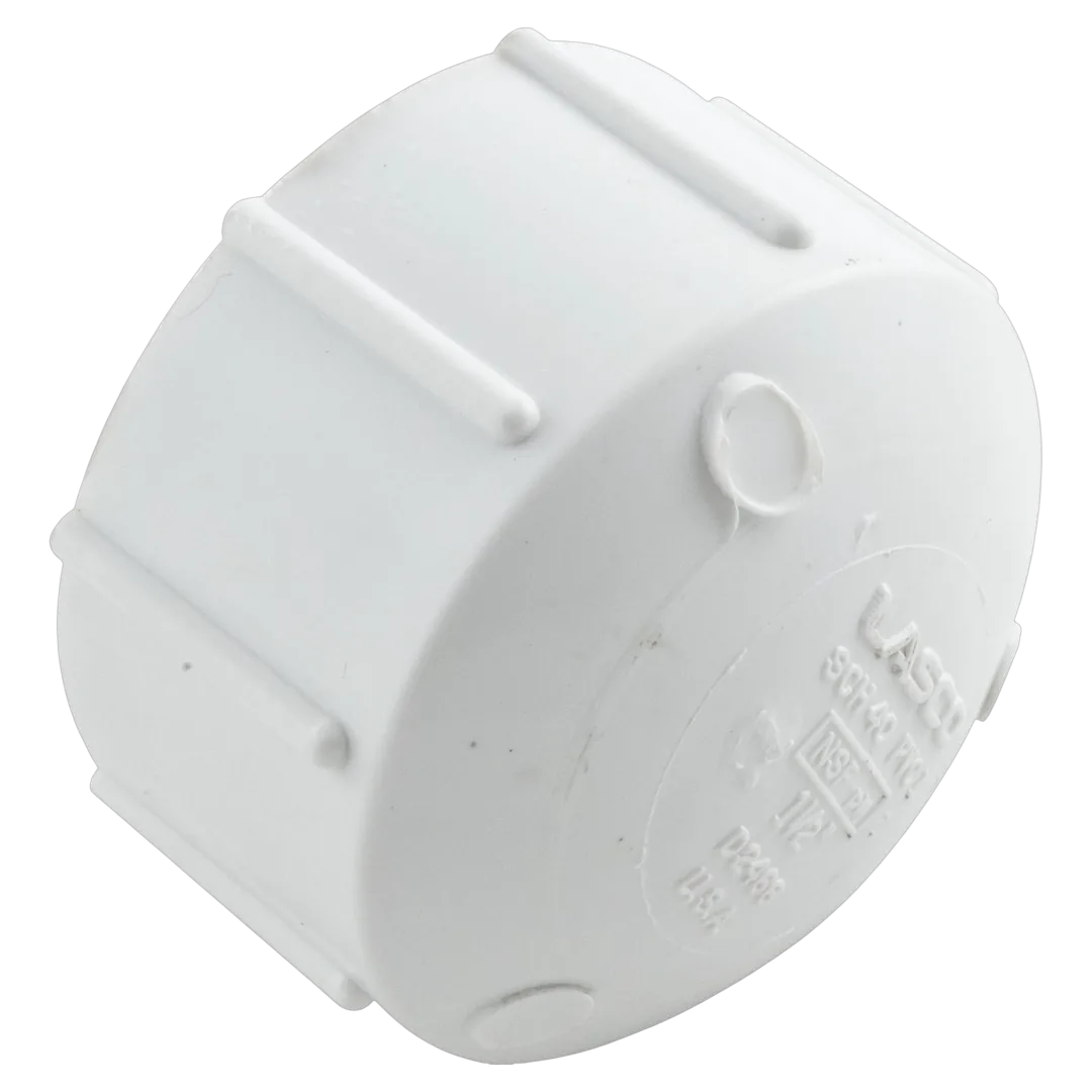 Lasco 448-015 1-1/2 in. FPT PVC Cap - Reverse